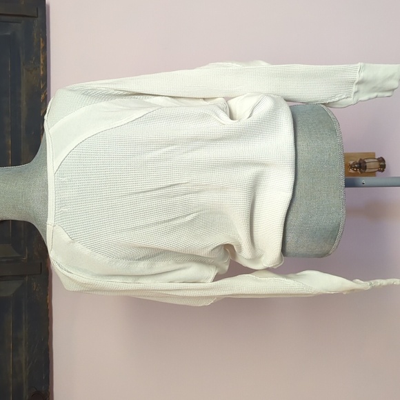 NWOT Free People Santa Clara White Long Sleeve Thermal Shirt - Picture 5 of 6